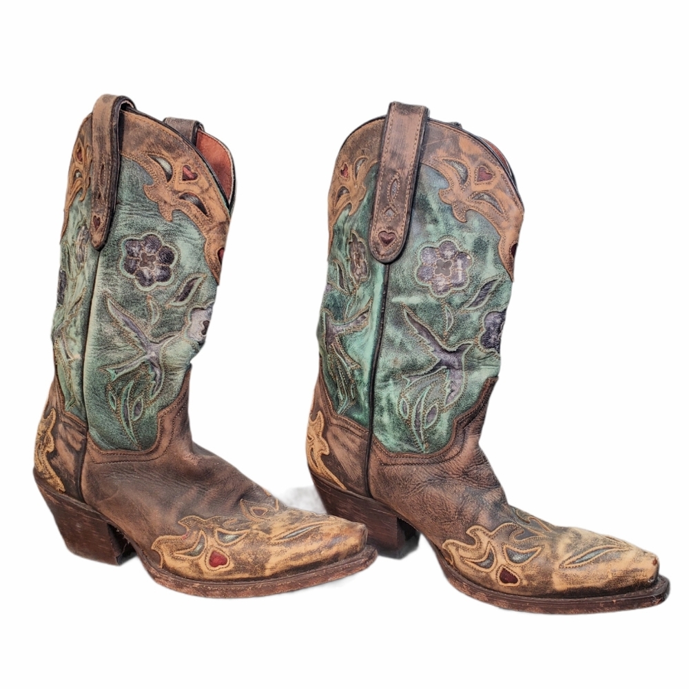 Dan Post Vintage Bluebird Western Boots Size 6 - Picture 4 of 10